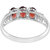 Allure  presents 925 Sterling Silver Red Colour Three Stone Ring