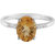 925 Sterling Silver Natural Citrine And Cubic Zirconia(CZ) Ring by Allure