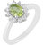 Allure  925 Sterling silver Peridot and Cubic Zirconia(CZ) Ring