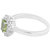 Allure  925 Sterling silver Peridot and Cubic Zirconia(CZ) Ring