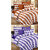 Ahem Homes Candy Brown and Blue Cotton Double Bedsheet - 6 Pcs (CN_14-05-06 - -AH)