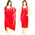 1 Pcs Designer Sleepwear/Nighty/Maxy Red  color Satin