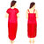 1 Pcs Designer Sleepwear/Nighty/Maxy Red  color Satin