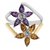 925 Sterling Silver Ring with Amethyst,Citrine and White Topaz by Allure