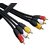 3RCA TO 3RCA PVC VIDEO AV CABLE RED/YELLOW/WHITE ENDS-2.7 METERS