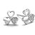 Beautiful Stylish Design Love God Clover Shapped 925S Silver Stud Earrings