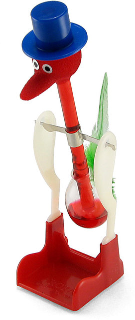 Drinking Bird Dippy Lucky Novelty Happy Duck Bobbing Toy Einstein Retro  Glass j