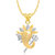VK Jewels Ganesh Trishul Pendant Gold and Rhodium plated -  P1366G VKP1366G