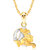 VK Jewels Ganesh With Lord Shankar Pendant Gold and Rhodium plated -  P1381G VKP1381G