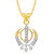 Vk Jewels The Khanda Pendant Gold And Rhodium Plated - P1440g Vkp1440g by Vkjewelsonline 