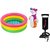 Mibeautiful Combo Of Multicolour Fiber Pool  Boxing Toy With Air Pump