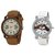 Oura Round Designer Casual Ware Love Watch For Couple Pack of 2pc