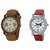 Oura Round Casual Ware Watch For Couple Combo of 2pc