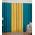 Deepansi Handloom Plain Crush Multicolor Long Door Curtain(set of 3)-9feet