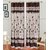 White,Maroon Polyester Long Door Eyelet Stitch Curtain Feet (Combo Of 2)