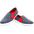 Knoos Mens Silver  Red Slip on Smart Casuals Shoes