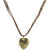 Urthn Heart Antique Gold Thread Pendant Set - 1202710