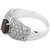 925 Sterling Silver Smokey Quartz and Cubic Zirconia Ring by Allure