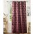 Lushomes Polyester Maroon Jacquard Curtains with 8 Eyelets for Door