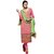 BanoRani Pink Color Chiffon Embroidery UnStitched Dress Material (Chudidar)
