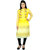 destination yellow color georgette Designer kurti