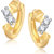 VK Jewels Two Stone Gold Plated Bali - BALI1060G VKBALI1060G