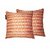 Lushomes Orange Polyester Jacquard Cushion Covers 16 x 16 Pack of 2