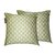 Lushomes Light Green Polyester Jacquard Cushion Covers 16 x 16 Pack of 2