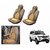 TAKECARE Beige Wooden Car Seat Beads Set Of 2 FOR MAHINDRA SCORPIO