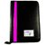 TEP Black Executive File Document Folder/ Portfolio Folder-20 Leaves-Pink Stripe