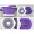 10X Sports Violet,White Plastic 360 Degree Rotation Iron Mop