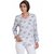 The Office Walk Printed Motif White Top