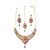 PRIYA COLLECTION Gold and Maroon Jewellery Set For Women