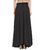 Westrobe Black Georgette Plain Flared Skirt For Women