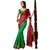 Triveni Green Georgette Lace Saree With Blouse