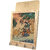 Paramsai Wooden Painting 4 Hooks Key Holder With Letter Box