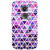 1 Crazy Designer Purple Triangles Pattern Back Cover Case For Moto X (2nd Gen) C230268