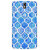 1 Crazy Designer White Blue Moroccan Tiles Pattern Back Cover Case For OnePlus One C410296