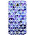 1 Crazy Designer Blue triangles Pattern Back Cover Case For Samsung Galaxy E7 C420267