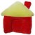 Wonderkids Baby Pillow House Shape  Red & Yellow