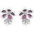 Allure 925 Sterling Silver Flower Stud Earrings with Rhodolite Gemstone