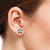 Allure 925 Sterling Silver Flower Stud Earrings with Rhodolite Gemstone