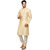 Golden Silk Kurta with Churidar Pyjama for Men by Trustedsnap