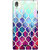 1 Crazy Designer White Red Blue Moroccan Tiles Pattern Back Cover Case For Sony Xperia T3 C640300