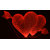 Optinox 3D red hearts illusion LED Valentines day gift table night lamp