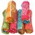 Bp Cotton Pink,Green Face Towels (13X13 Inch) Combo Of 12