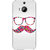 1 Crazy Designer Mustache Back Cover Case For HTC M9 Plus C680751