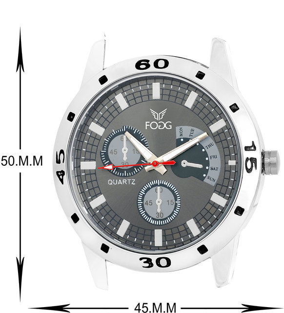 2047-BL Working Day and Date Analog Watch - For Men ()