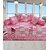 Akash Ganga Pink Cotton Floral Diwan Set (Pack of 8) (K39)