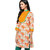 Jaipur Kurti Black and Orange Cotton Printed Combo Pack of Two Kurtas